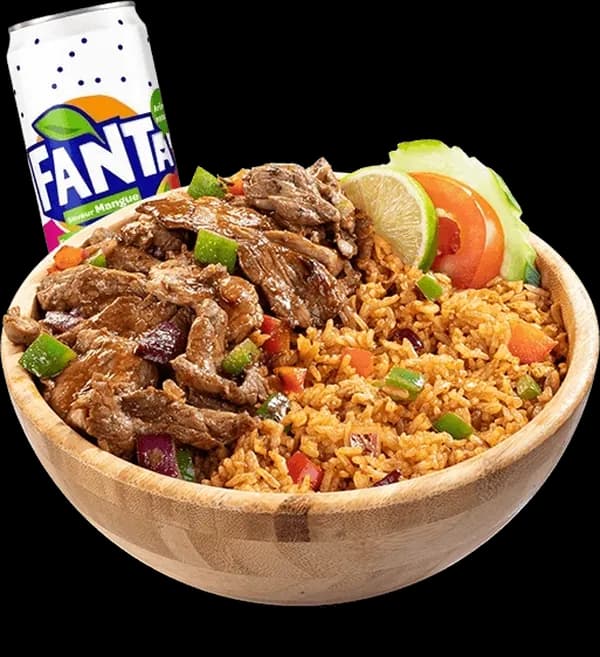 Menu BK Classique : bœuf loc lac, riz thaï et sa boisson